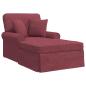 Preview: Chaise Lounge mit Rock Weinrot 91 x 157 x 91 cm Stoff