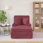 Preview: Chaise Lounge mit Rock Weinrot 91 x 157 x 91 cm Stoff