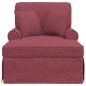 Preview: Chaise Lounge mit Rock Weinrot 91 x 157 x 91 cm Stoff