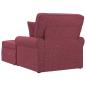 Preview: Chaise Lounge mit Rock Weinrot 91 x 157 x 91 cm Stoff