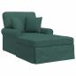 Preview: Chaise Lounge mit Rock Dunkelgrün 91 x 157 x 91 cm Stoff