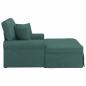 Preview: Chaise Lounge mit Rock Dunkelgrün 91 x 157 x 91 cm Stoff
