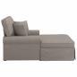 Preview: Chaise Lounge mit Rock mit Kissen Taupe 91 x 157 x 91 cm Stoff