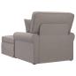 Preview: Chaise Lounge mit Rock mit Kissen Taupe 91 x 157 x 91 cm Stoff