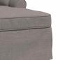 Preview: Chaise Lounge mit Rock mit Kissen Taupe 91 x 157 x 91 cm Stoff