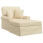 Preview: Chaise Lounge mit Rock mit Kissen Creme 91 x 157 x 91 cm Stoff
