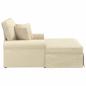 Preview: Chaise Lounge mit Rock mit Kissen Creme 91 x 157 x 91 cm Stoff