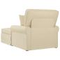 Preview: Chaise Lounge mit Rock mit Kissen Creme 91 x 157 x 91 cm Stoff