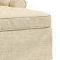 Preview: Chaise Lounge mit Rock mit Kissen Creme 91 x 157 x 91 cm Stoff