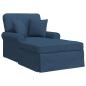 Preview: Chaise Lounge mit Rock mit Kissen Blau 91 x 157 x 91 cm Stoff