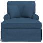 Preview: Chaise Lounge mit Rock mit Kissen Blau 91 x 157 x 91 cm Stoff