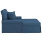 Preview: Chaise Lounge mit Rock mit Kissen Blau 91 x 157 x 91 cm Stoff