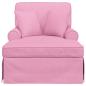 Preview: ARDEBO.de - Chaise Lounge mit Rock mit Kissen Rosa 91 x 157 x 91 cm Stoff