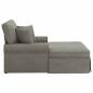 Preview: Chaise Lounge mit Rock Hellgrau 91 x 157 x 91 cm Rippenstoff