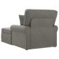 Preview: Chaise Lounge mit Rock Hellgrau 91 x 157 x 91 cm Rippenstoff