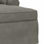 Preview: Chaise Lounge mit Rock Hellgrau 91 x 157 x 91 cm Rippenstoff