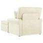 Preview: Chaise Lounge mit Rock Creme 91 x 157 x 91 cm Rippenstoff