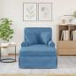 Preview: Chaise Lounge mit Rock Blau 91 x 157 x 91 cm Rippenstoff