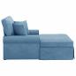 Preview: Chaise Lounge mit Rock Blau 91 x 157 x 91 cm Rippenstoff