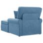 Preview: Chaise Lounge mit Rock Blau 91 x 157 x 91 cm Rippenstoff