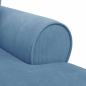 Preview: Chaise Lounge mit Rock Blau 91 x 157 x 91 cm Rippenstoff