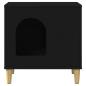 Preview: Katzenhaus Schwarz 51 x 30 x 52 cm Holzwerkstoff