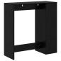 Preview: Bartisch 101 x 40 x 103,5 cm Holzwerkstoff Schwarz Eichen-Optik