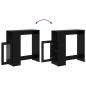 Preview: Bartisch 101 x 40 x 103,5 cm Holzwerkstoff Schwarz Eichen-Optik