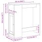 Preview: Bartisch 101 x 40 x 103,5 cm Holzwerkstoff Schwarz Eichen-Optik