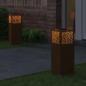 Preview: Solar LED Weg Licht 2 pcs Cortenstahl Cortenstahl