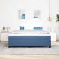 Preview: Boxspringbett Blau und Weiß 180 x 200 cm Cordstoff