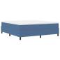 Preview: Boxspringbett Blau und Weiß 180 x 200 cm Cordstoff