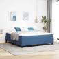 Preview: Boxspringbett Blau und Weiß 180 x 200 cm Cordstoff