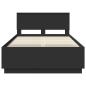 Preview: Bettrahmen mit Kopfteil Schwarz 135 x 190 cm Holzwerkstoff