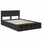 Preview: Bettrahmen mit Regal Schwarz 150 x 200 cm Holzwerkstoff