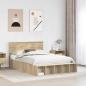Preview: Bettrahmen mit Regal Sonoma-Eiche 140 x 190 cm Holzwerkstoff