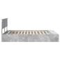 Preview: Bettrahmen mit Regal Beton Grau 140 x 190 cm Holzwerkstoff