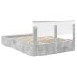 Preview: Bettrahmen mit Regal Beton Grau 140 x 190 cm Holzwerkstoff