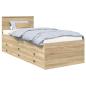 Preview: Tagesbett Sonoma Eiche und Schwarz 90 x 190 cm Holzwerkstoff