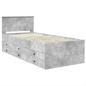 Preview: Tagesbett Beton Grau und Schwarz 90 x 190 cm Holzwerkstoff