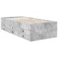 Preview: Tagesbett Beton Grau und Schwarz 90 x 190 cm Holzwerkstoff