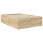 Preview: Bettrahmen mit Kopfteil Sonoma-Eiche 140 x 200 cm Holzwerkstoff