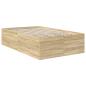 Preview: Bettrahmen mit Kopfteil Sonoma-Eiche 120 x 200 cm Holzwerkstoff