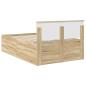 Preview: Bettrahmen mit Kopfteil Sonoma-Eiche 120 x 200 cm Holzwerkstoff