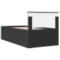 Preview: Bettrahmen mit Kopfteil Schwarz 120 x 200 cm Holzwerkstoff