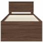 Preview: Bettrahmen Braun Eichen-Optik 120 x 200 cm Holzwerkstoff