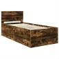 Preview: Bettrahmen Geräucherte Eiche 90 x 190 cm Holzwerkstoff