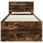 Preview: Bettrahmen Geräucherte Eiche 90 x 190 cm Holzwerkstoff