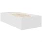 Preview: Bettrahmen mit Kopfteil Weiß 75 x 190 cm Holzwerkstoff