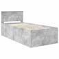 Preview: Bettrahmen mit Kopfteil Beton Grau 75 x 190 cm Holzwerkstoff